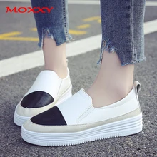 White Platform Sneakers Women Shoes Leather Comfort Slip On Flats Women Loafers Casual Female Canvas Shoes 2019 chaussures femme pinsen summer women casual shoes suede leather slip on women flats platform shoes woman moccasins loafers shoes chaussures femme