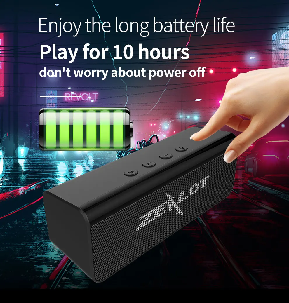 Динамик Bluetooth портативный Zealot S31 беспроводная акустическая система 10