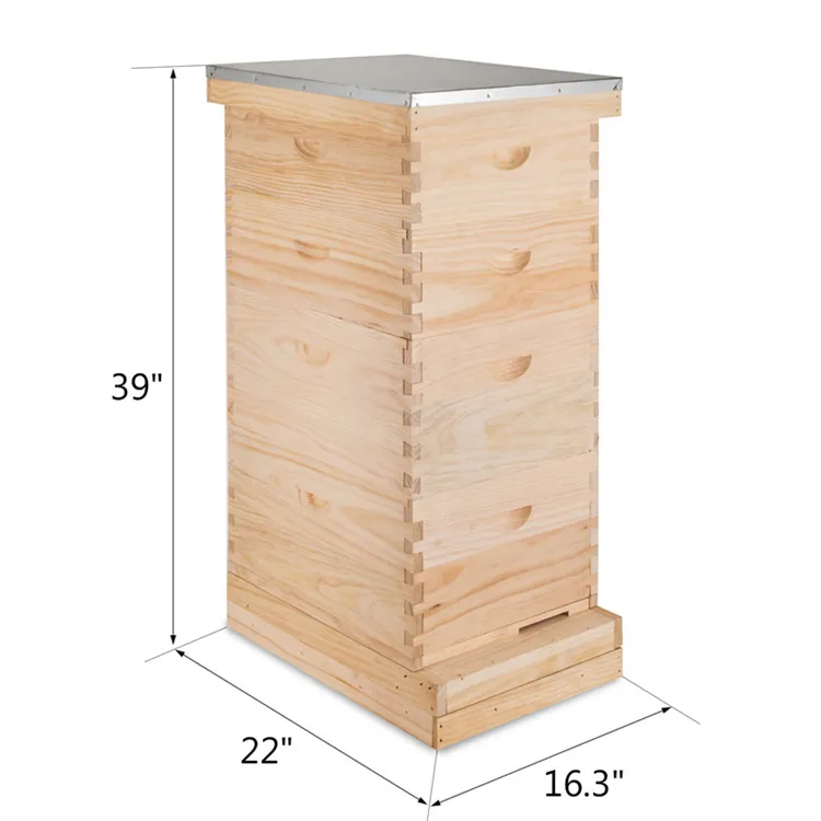 

Four Layers Lang Box Bee Hive 10 Frame 2 Deep 2 Medium (Includes all Frames & Foundations)