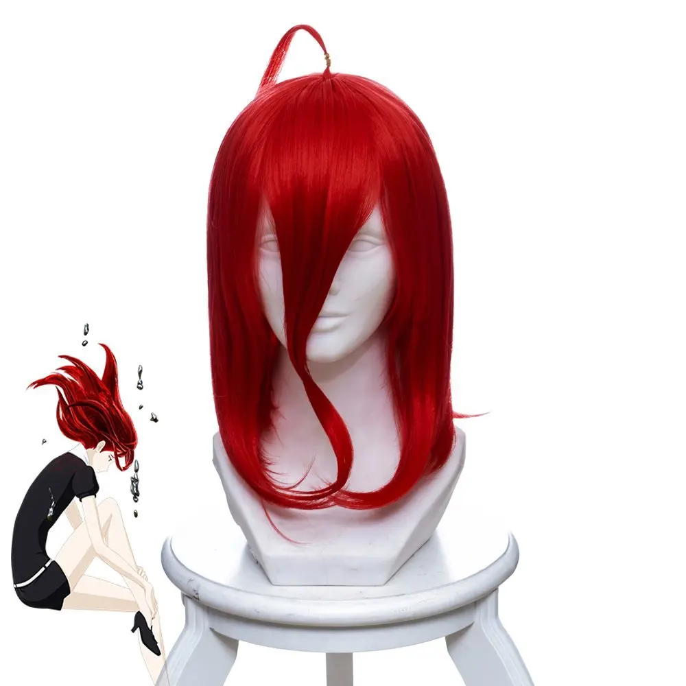 

Головной убор для косплея Cinnabar Houseki no Kuni из блестящих волос Cinnabar, красные головные уборы из высокотемпературного волокна