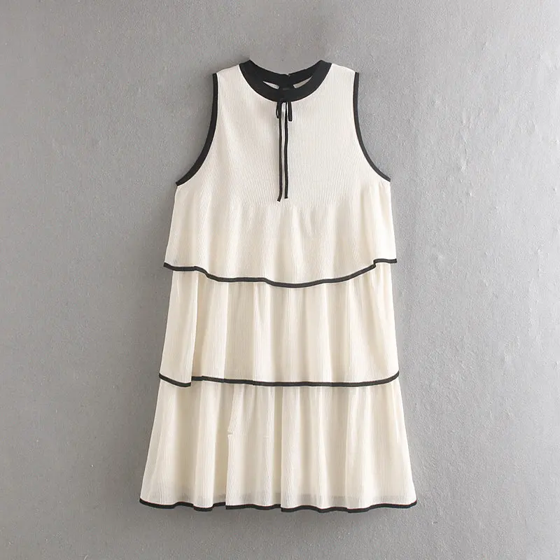 

Spicy dry tofu, 75-9134, the European and American fashion dress trimmed laminated decorative bow