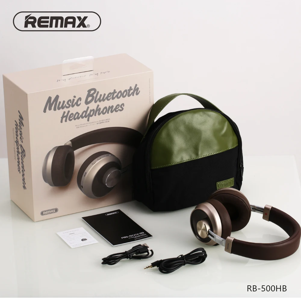 Наушники REMAX RB-500HB Bluetooth V4.1, беспроводная гарнитура с HD микрофоном, шумоподавление, HIFI Звук, 3D стерео бас для смартфона