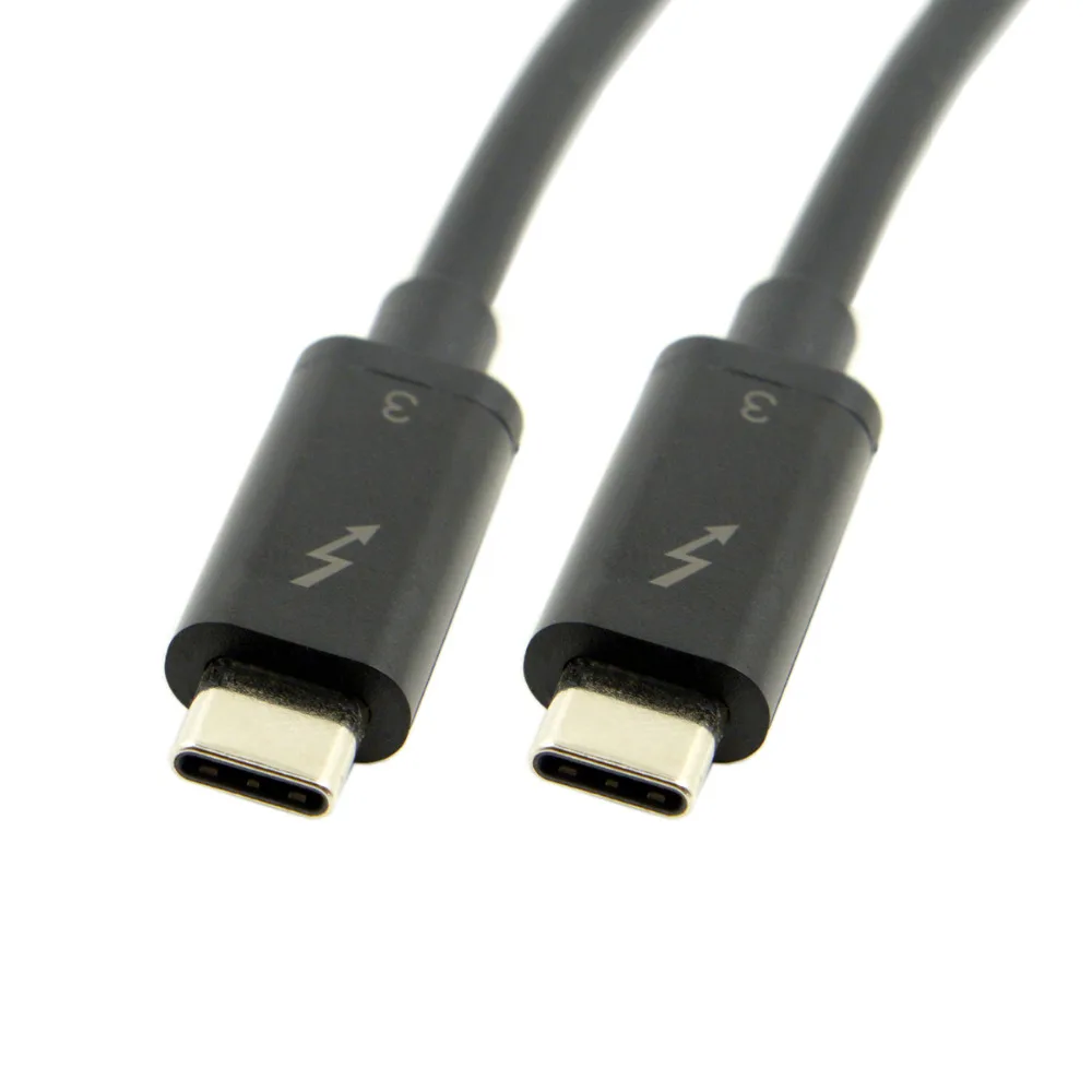 Thunderbolt 3 USB 1 C Male to 40 Гбит/с кабель для Dell XPS13 50 см м 2 черный|usb 3.1|usb-c 3.1usb-c usb |