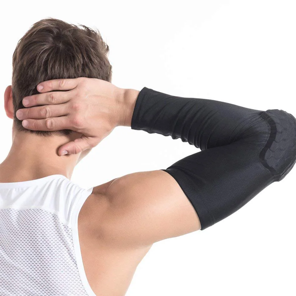 REXCHI 1 قطعة العسل الرياضية دعامة كوع التدريب هدفين واقية مرنة الذراع كم ضمادة منصات كرة السلة الكرة الطائرة REXCHI 1 قطعة العسل الرياضية دعامة كوع التدريب هدفين واقية مرنة الذراع كم ضمادة منصات كرة السلة الكرة الطائرة