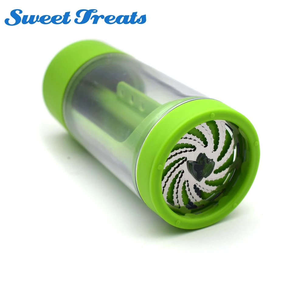 

Sweettreats 2 in 1 Herb Mill Spiralizer Fruit Vegetable Tools Cuts Strips Spiral Slicer Graters Julienne Cutter Kitchen tool