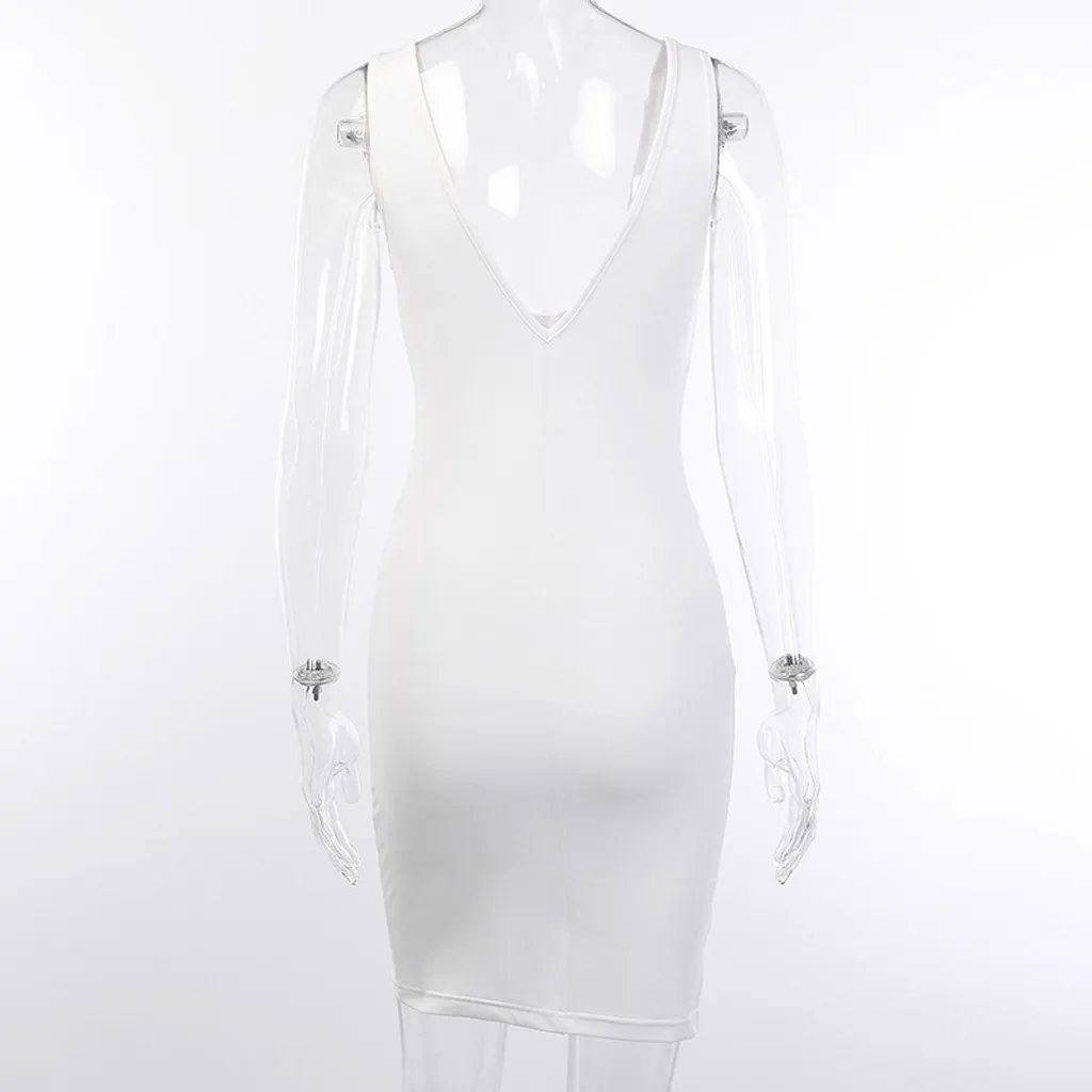 Черное и белое сексуальное Сетчатое платье 2019 летние женские однотонные платья