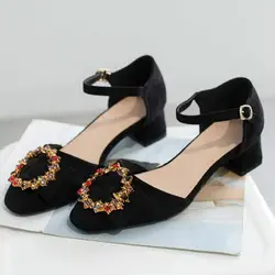 2019 г., новая осенняя стильная женская обувь замшевые офисные женские туфли-лодочки с круглым носком, с закрытым носком Цвет черный, бежевый