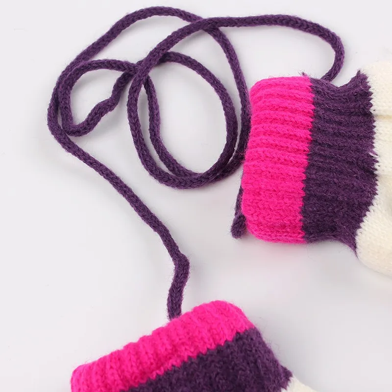 Зимние Детские перчатки; хлопковые детские варежки; двойные теплые перчатки; детские перчатки с рисунком; вязаные перчатки; одежда для маленьких девочек