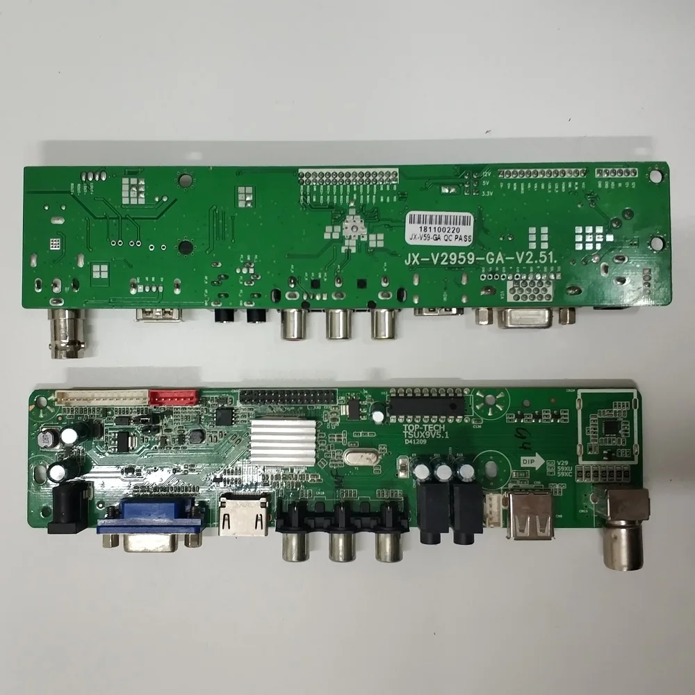 Поддержка 7-55 дюймов ЖК-панель V56 Универсальный ЖК-ТВ контроллер драйвер платы ПК/VGA/HDMI/USB интерфейс + ИК-приемник и пульт дистанционного