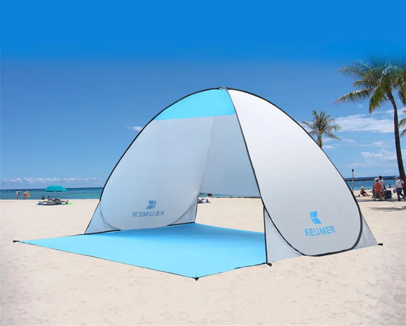 

FREE SHIPPING Quick Automatic Open Camping Fishing Leisure Beach Pop Up Tent 2-Person Anti-UV Sun Shelter Awning Outdoor Tents