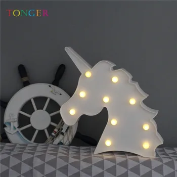 

TONGER Cute LED Unicorn Night Light Animal Styling Night Light Wall Lamp Cartoon Decorative Lighting Gift FF018-1 2 11