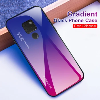

20pcs Gradient Glass Phone Case for Huawei Mate 20 Pro/Mate 20 lite/Mate 10 Pro/Mate 10 lite/Honor 8X/Honor V20 Colorful Case