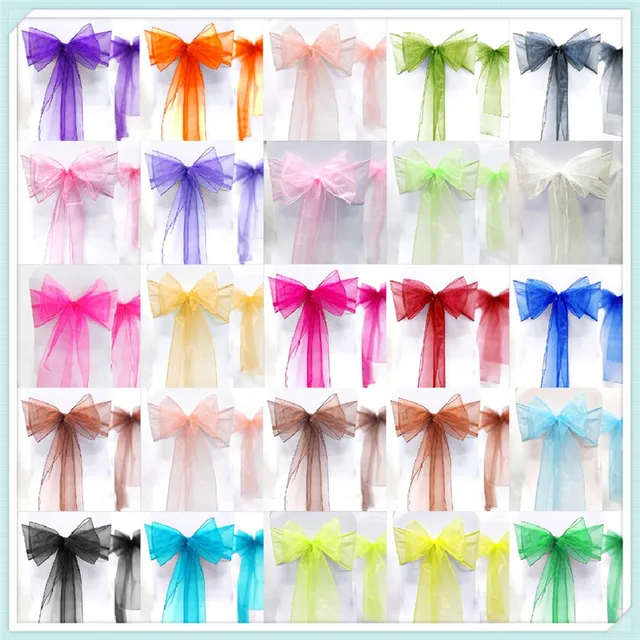 Chair Cover Bows aliexpress : buy fedex free shipping 100 organza sash chair Chair Cover Bows aliexpress : buy fedex free shipping 100 organza sash chair