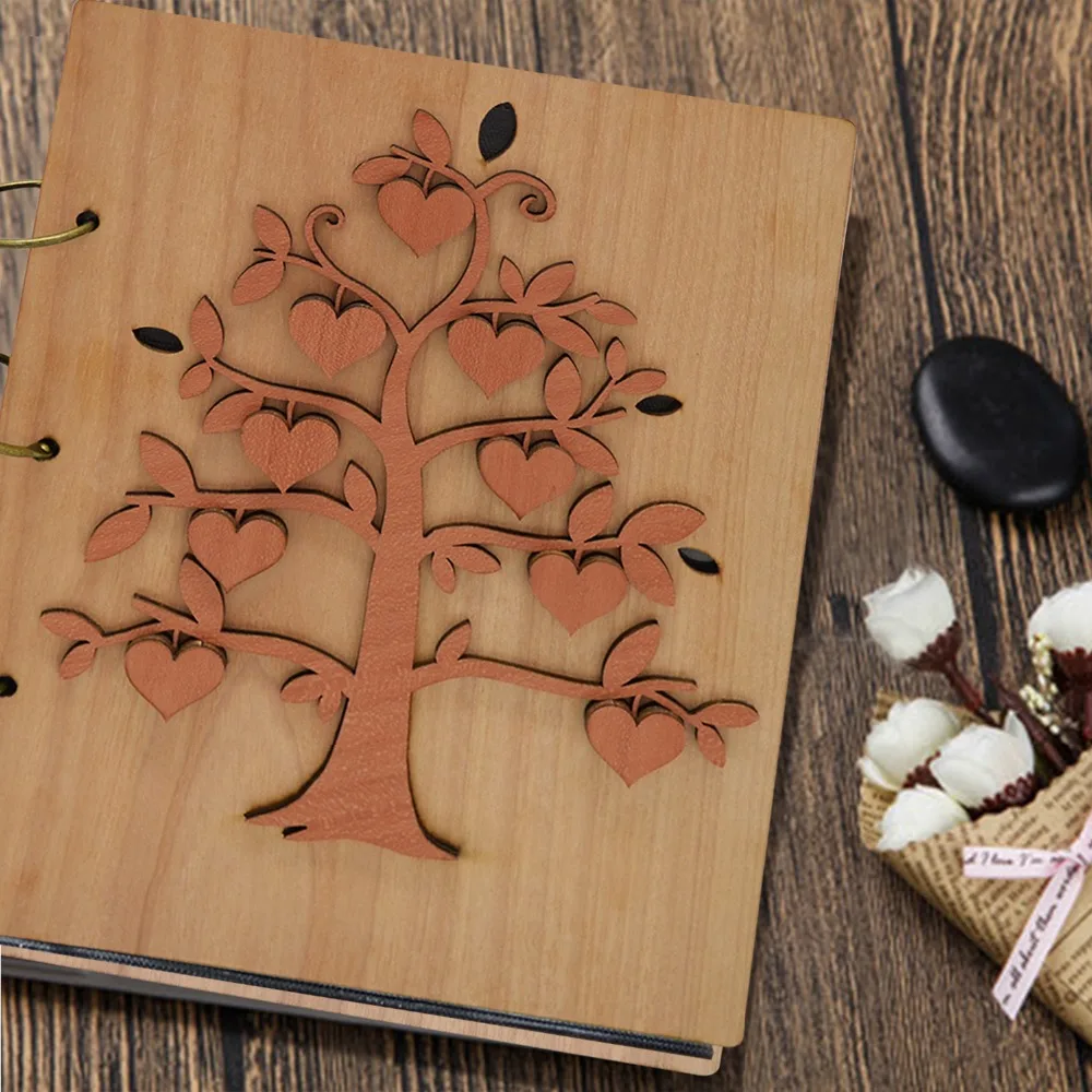 Giftgarden 5x" Деревянная обложка семейное дерево фотоальбомы фотография книга подарок для 120 фотографий