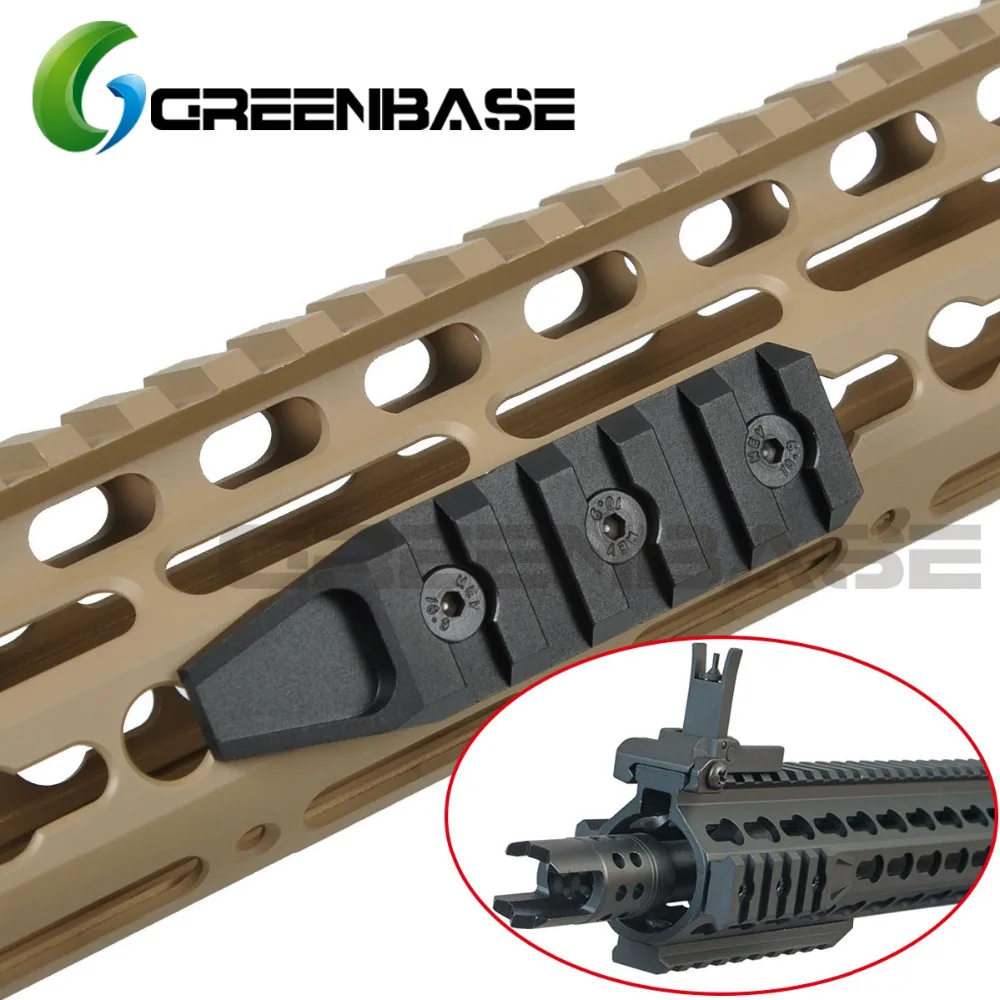 Greenbase Keymod Rail Охотничьи аксессуары 5 слотов Keymod Handguard Rail для URX 4,0 Quad Rail Black/Dark Earth