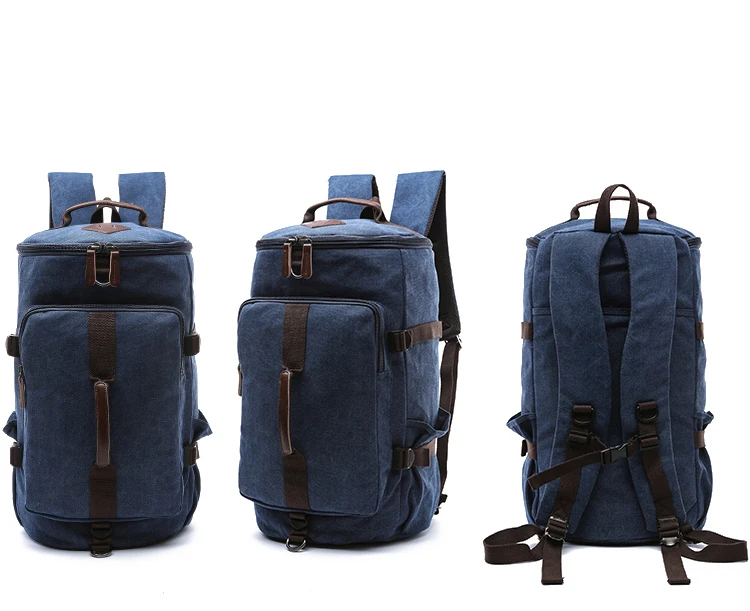 Мужской холщовый рюкзак, дорожная сумка, большая вместительность, многофункциональная сумка для ноутбука, рюкзак для альпинизма, сумка для багажа на плечо