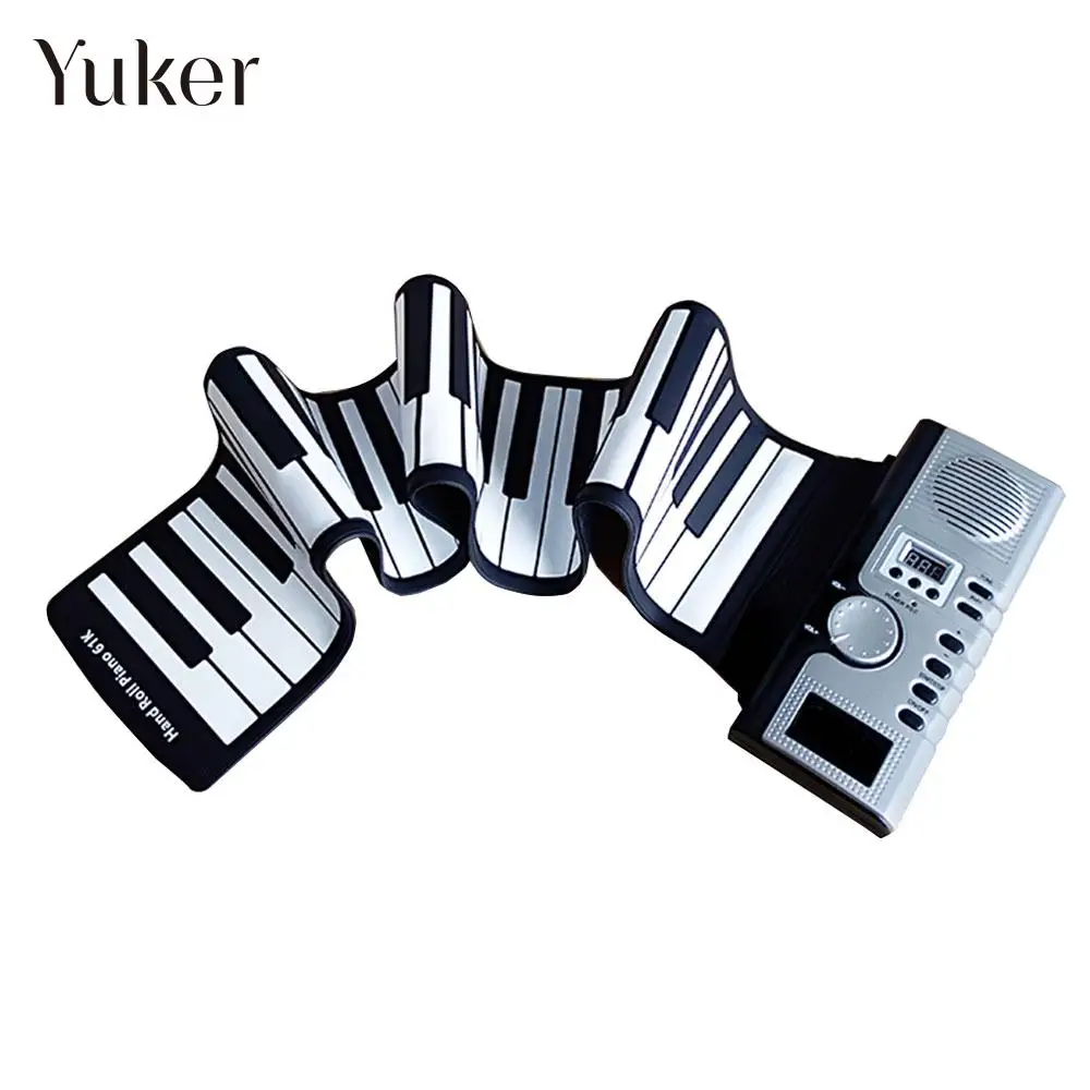 

Electronic Organ 61K2 Electronic Keyboard Piano with Loud Speaker 61 Key Silicon Roll Up Piano