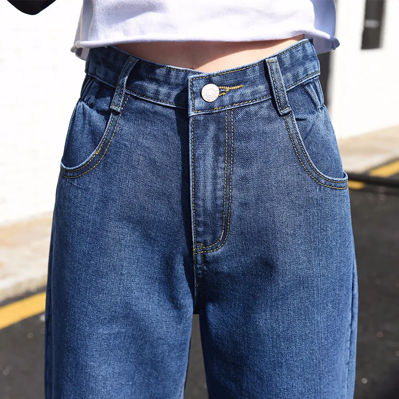 Woman Jeans High Street Wide Leg Pants Loose Chic Baggy Boyfriend Jeans For Women 2019 Harajuku Denim Pants Mom Jeans Big Size