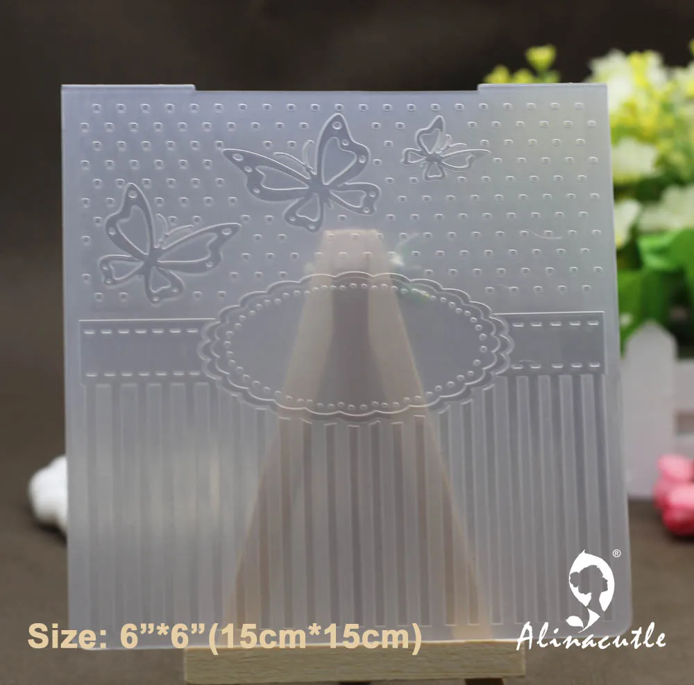 6 &quotX6&quot пластиковая папка для тиснения альбом скрапбукинга карта бабочка фон