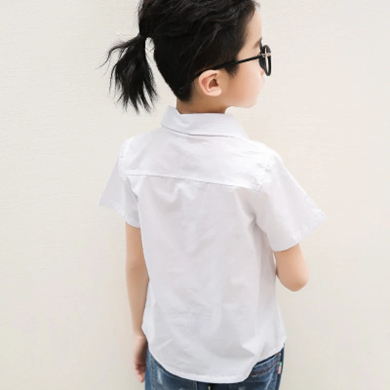 Baby boy Children's Short sleeve shirt cotton tops clothes summer A printed lapel shirt South Korean style leisure kids T-shirt clothing (4)