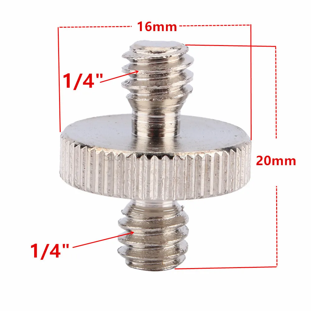 Jadkinsta 14 Flash Hot Shoe Mount Adapter + 14Male to 14Male Screw Adapter For Stand Tripod Camera Accessories (14)