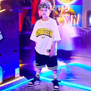 

Hip Hop Dance Costumes Kids Jazz Dance Costumes Street Dance Clothes Suits Children Performance Dance Wear Kids Boys DQS1236