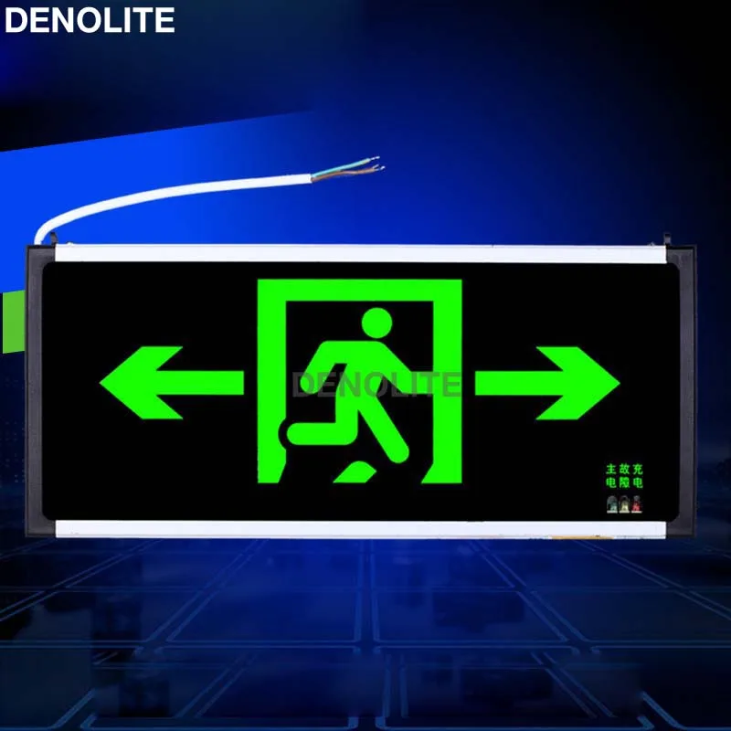 

DENOLITE Maintained Wall Mounted Led Running Man Emergency Light Single Side Arrow Left/Right Led Exit Sign Lights