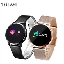 New Q8 OLED Bluetooth Smart Watch Stainless Steel Waterproof Wearable Device Smartwatch Wristwatch Men Women Fitness