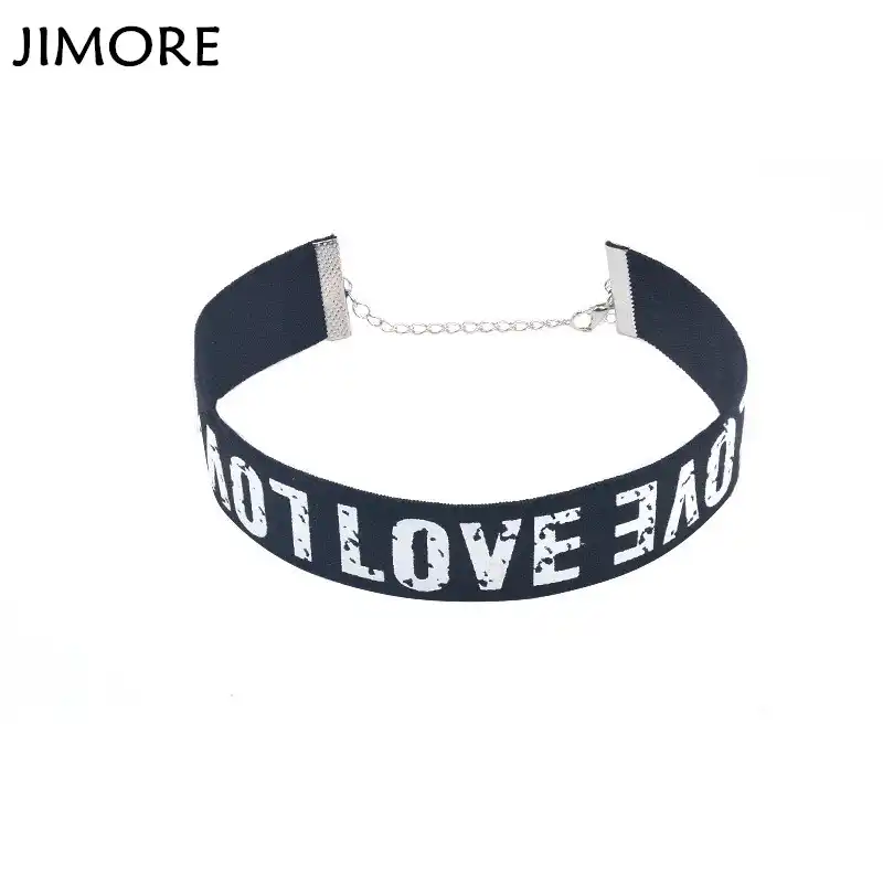 [JIMORE] Мода Ключицы Ожерелье Ювелирные Изделия &quotЛЮБОВЬ&quot Надписи Choker 2017 Лента