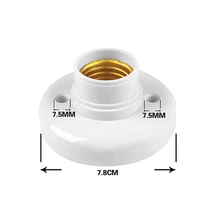 10 шт./лот E27 держатель лампы, круглая лампочка, розетка Цоколи белый держатель лампы, 78 мм Диаметр и высота 40 мм для Светодиодный ламп установить