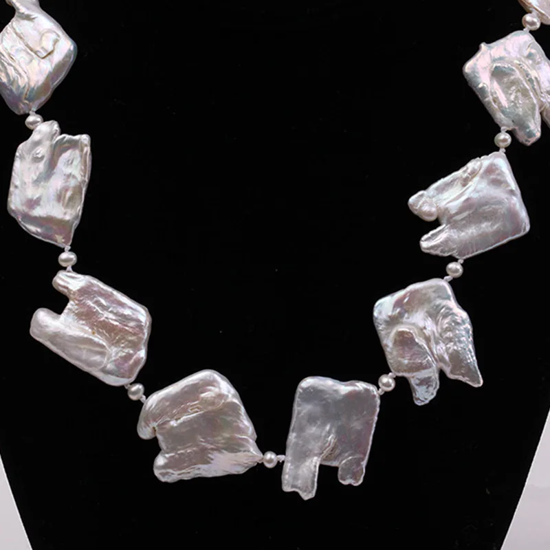 JYX изящное белое жемчужное ожерелье в стиле барокко с пресноводным культивированным жемчугом, вечерние ювелирные украшения, подарок AAA 16-20 дюймов, распродажа 328, жемчужное ожерелье