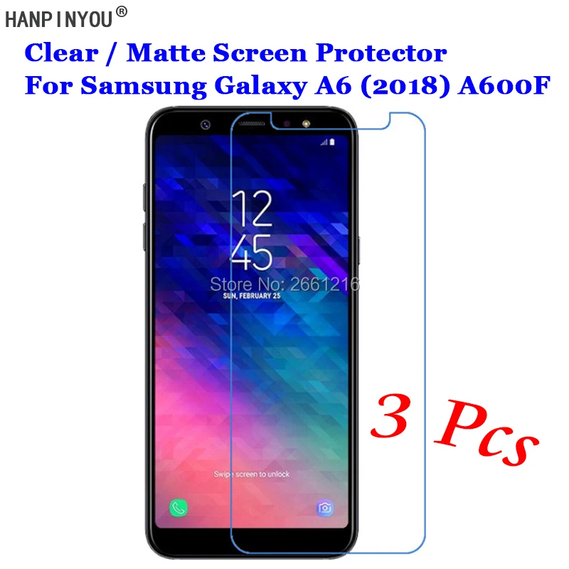 3 шт./лот для Samsung Galaxy A6 (2018) A600F 5 6 &quotHD Прозрачная/Антибликовая матовая Передняя