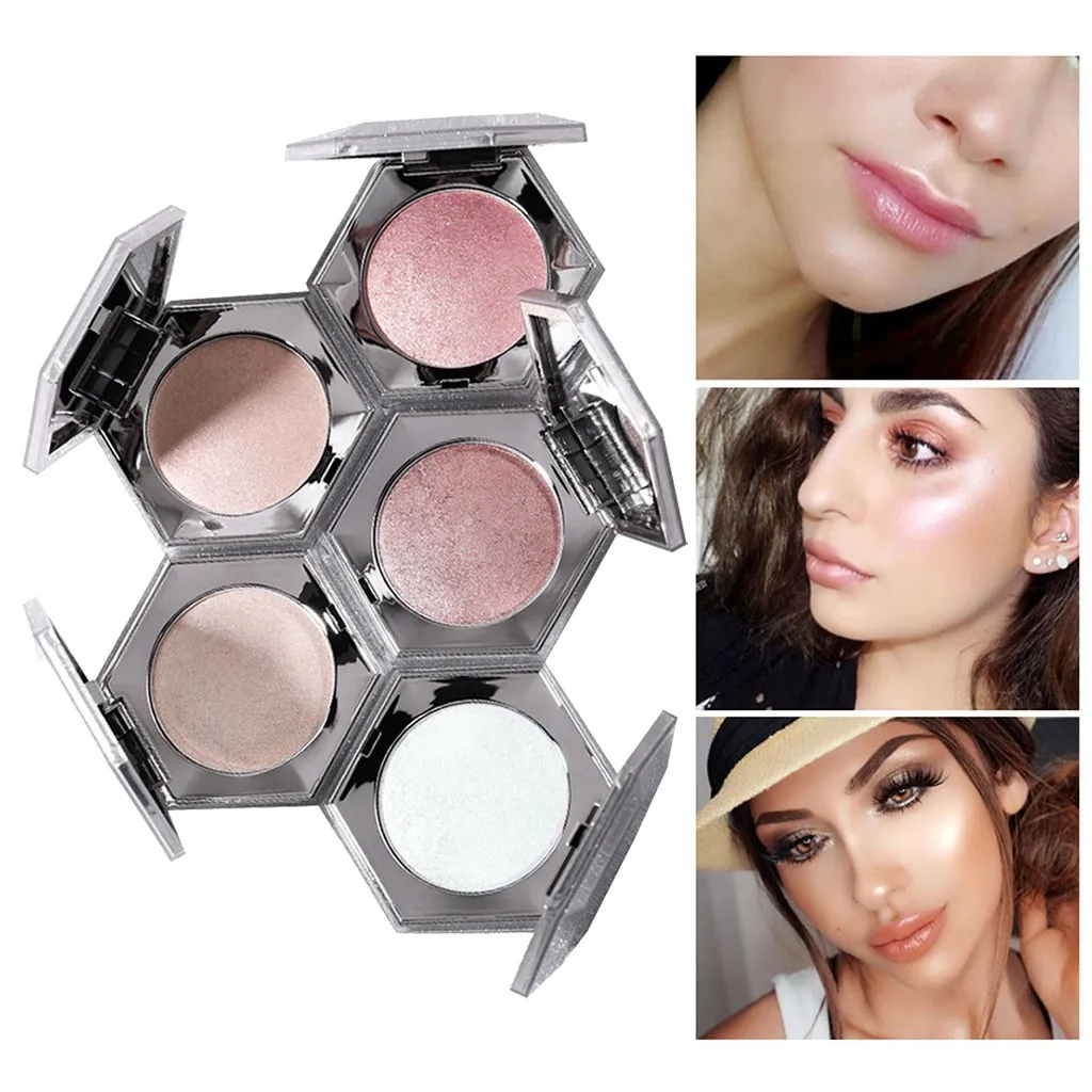 

Highlighter Makeup Shimmer Powder Highlighter Palette Base Illuminator Highlight Face Contour 5 Color Comestic