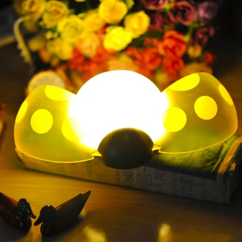 

Cute fun intelligent light control beetles night light voice control children's room sleep lights multi-color wall lights