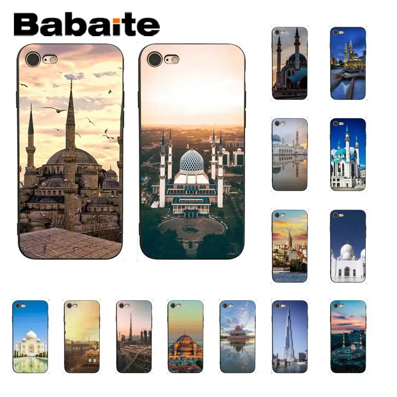 Babaiet пейзаж мусульманская мечеть здание Красочный милый чехол для телефона для iPhone 8 7 6 6S Plus 5 5S SE XR X XS MAX 11 11pro 11promax