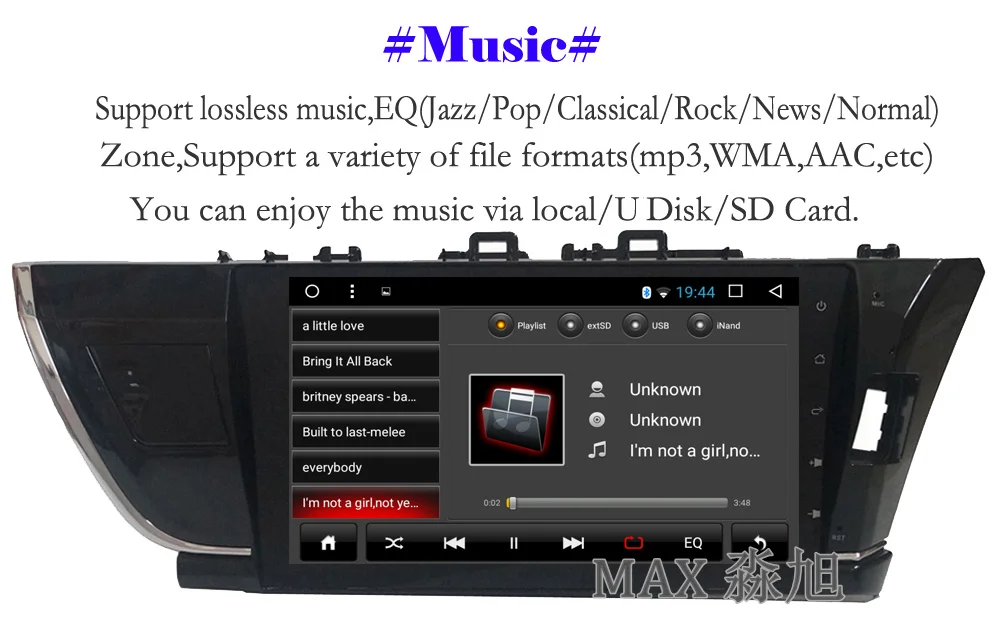 Excellent MAX Android 8.1.0 Car DVD Player for Toyota corolla 2014 2015 2016 Right Drive Car Radio RDS BT 4G WiFi SWC GPS Navigation Map 5