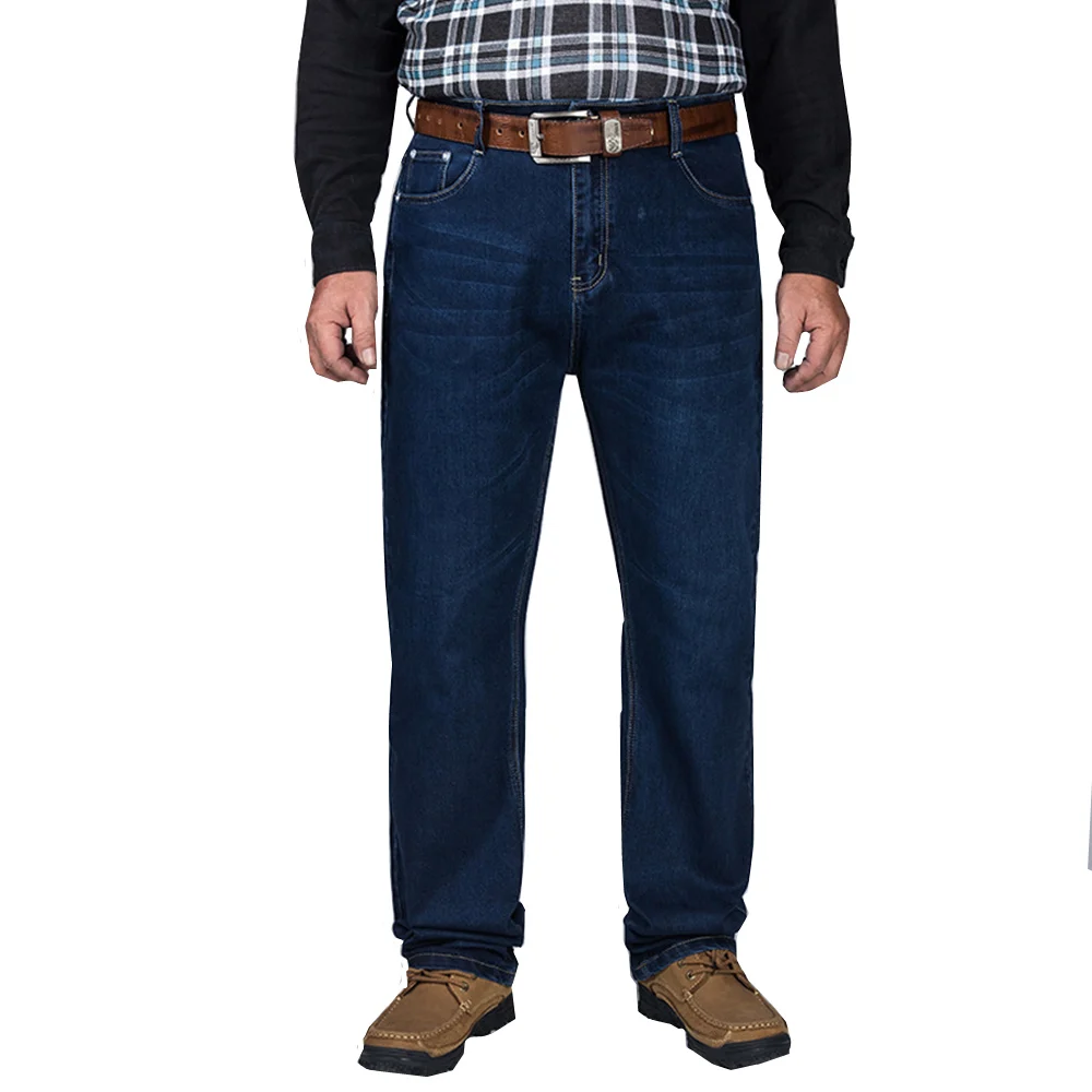 

Spring Summer large size jeans male fat high waist loose 44 46 48 yards plus fertilizer men's Business Casual Straight trousers
