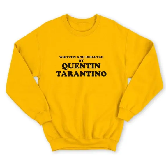  Sugarbaby Quentin Tarantino Movie Yellow Sweatshirt Baggy Pullover Slouchy Jumper Retro 90s Movie V