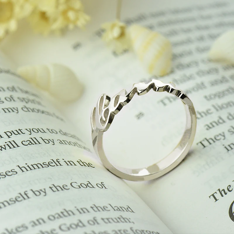 AILIN Personalized Name Ring in 925 Sterling Silver Carrie Bradshaw Style Unique Monogram Ring Bridesmaid Jewelry Valentine Gift AILIN Personalized Name Ring in 925 Sterling Silver Carrie Bradshaw Style Unique Monogram Ring Bridesmaid Jewelry Valentine Gift