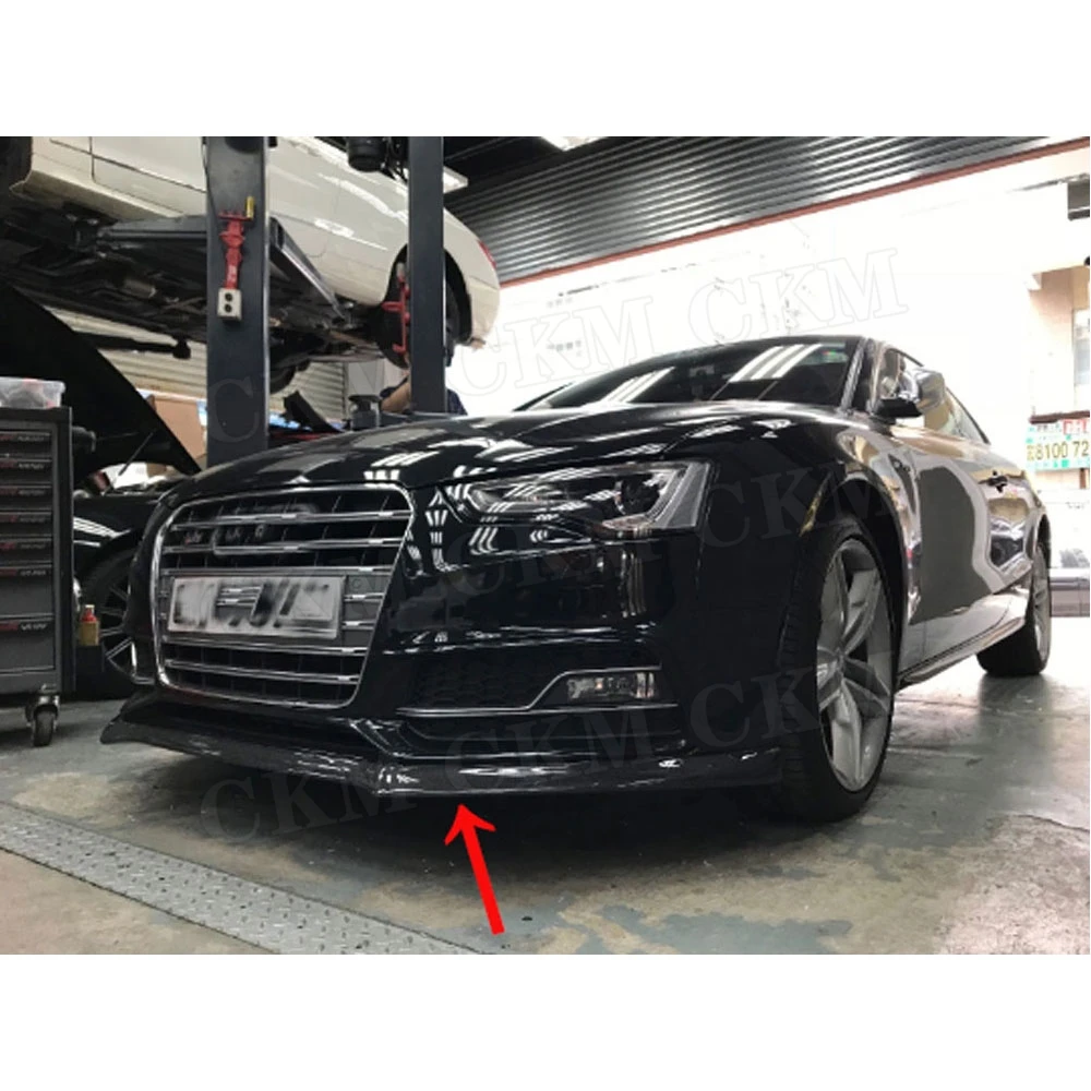 Спойлер для переднего бампера из углеродного волокна Audi A5 S5 Sedan 4 Door Coupe 2 2013 2016