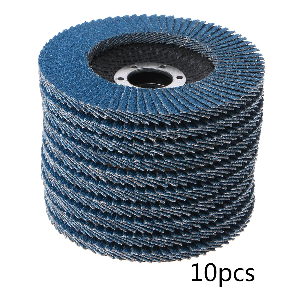 

10PCS Professional Flap Discs 4.5 Inch Sanding Discs 40 Grit Grinding Wheels Blades For Angle Grinder Power Tool Accessories