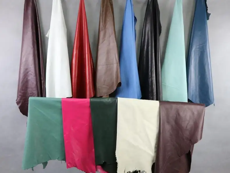 

New arrival raw material quality natural sheepskin leather first layer making repairleather coat DIY material black 8SF/PC