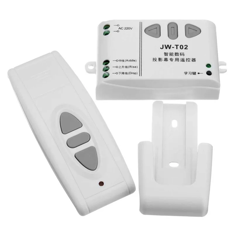 220V Digital Projection Screen Controller Electrical Curtain Motor Wireless Remote Control Switch Receiver 315 433MHZ