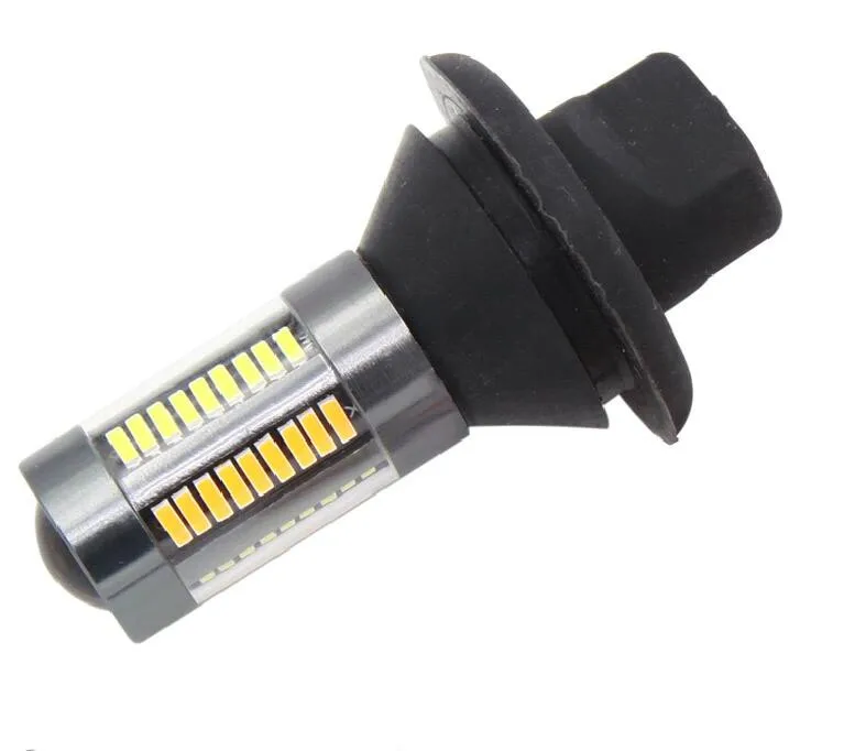 Авто 1156 BAU15S BA15S светодиодный P21W T25 3156 T20 7440 4014 66SMD дневные ходовые огни Белый Желтый