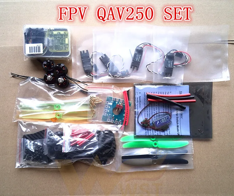 

WST FPV 250 mini drone DIY ZMR250 Quadcopter Carbon Fiber frame set with WST MT1806 2300kv+HobbyWing 10A Esc+cc3d Flight Control