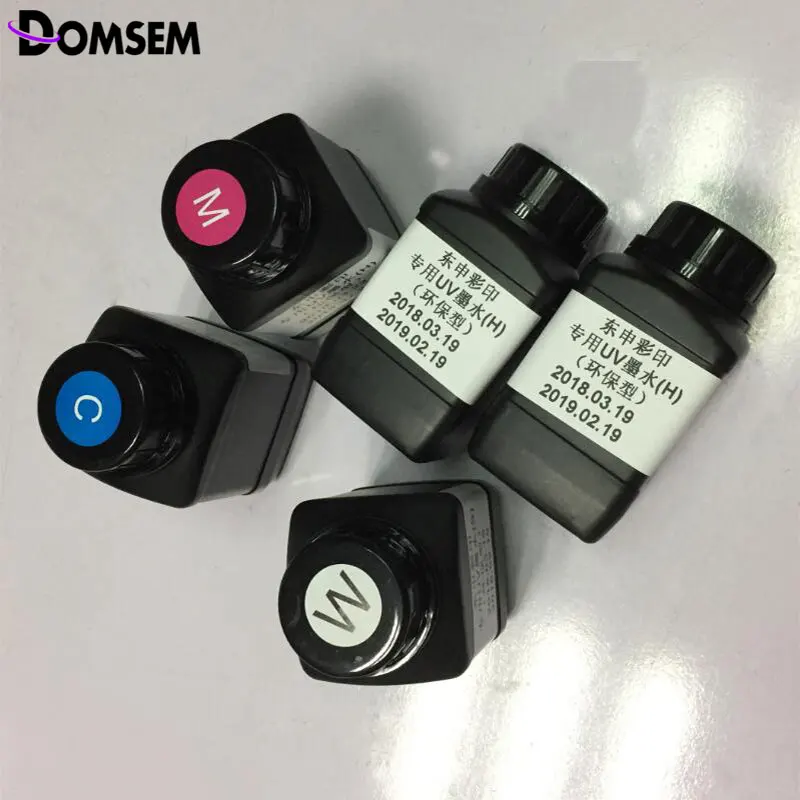 DOMSEM Светодиодный УФ-чернила для Epson 1390 L800 1400 1410 1430 большой планшетного типа струйный принтер мягкий A3 A4 принтер чернила 250 мл 5 бутылок/набор