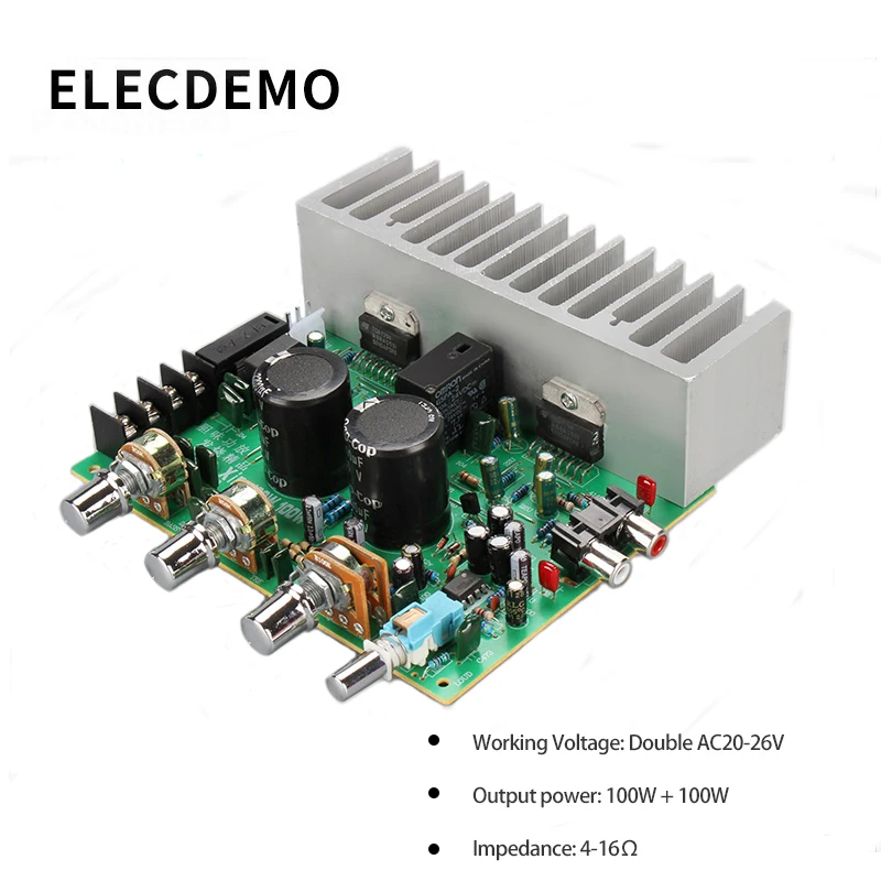 TDA7294 Amplifier Audio Board AMP 100W*2 High Power 2.0 Channel Amplificador Sound Speaker Home Diy | Компьютеры и офис