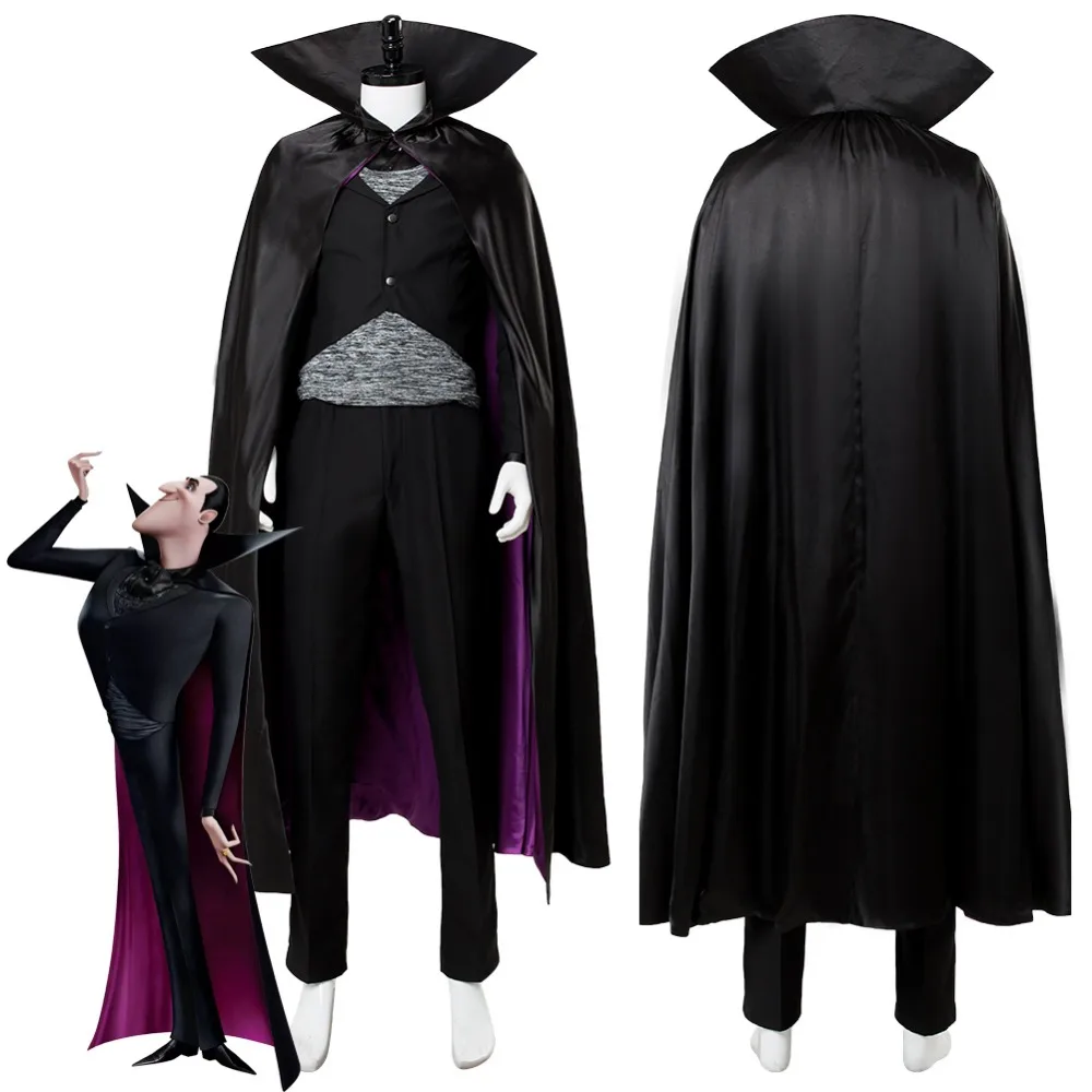 

Hotel Transylvania 3: Summer Vacation Dracula Cosplay Costume Adult Men Black Outfit Halloween Carnival Cosplay Costumes