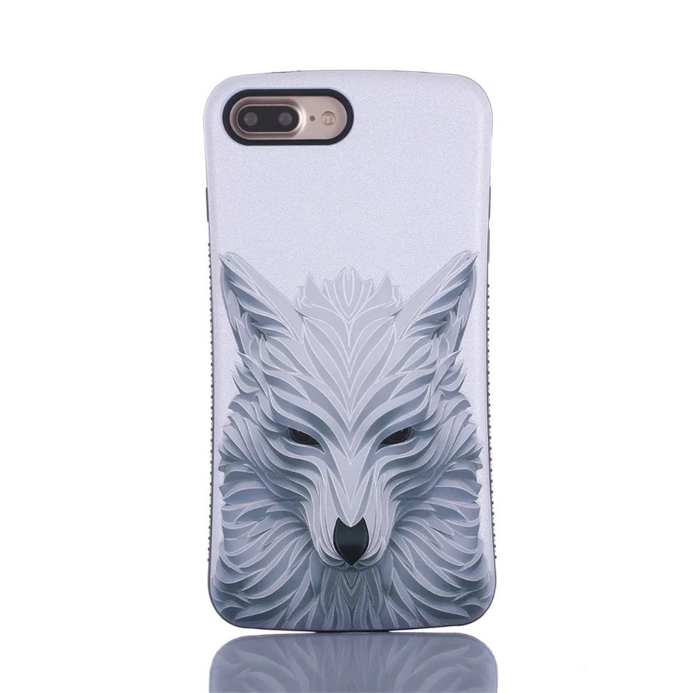 Новая мода 3D мультфильм мягкий силиконовый чехол для iPhone X снегом волк слон Кот Лев Сова Олень чехол телефона чехол