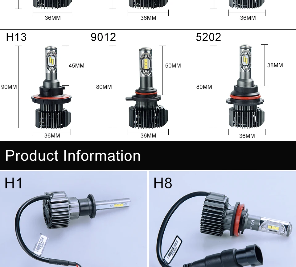 H11 светодиодный автомобилей головной светильник H4 H7 H1 H13 9004 9005 HB3 9006 HB4 9007 9012 5202 DC12V светодиодный автомобильный светильник(Подол короче спереди и длиннее сзади) Луч 72W фары для 8000LM авто лампы